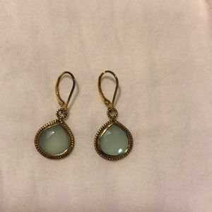 Aqua blue dangle earrings